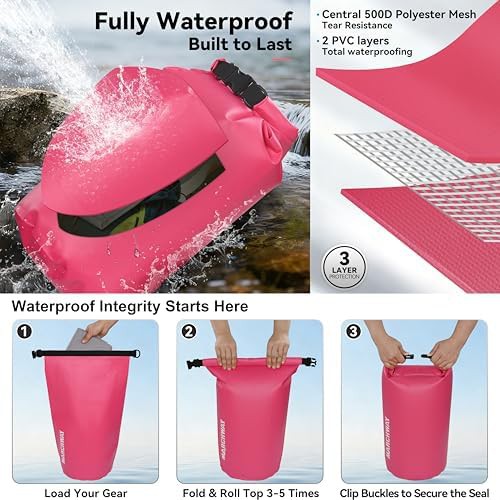 Marchway pink 10l floating dry bag — photo 3