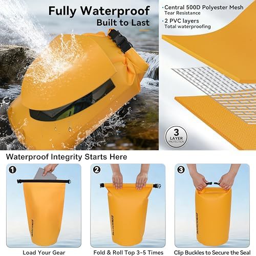 Marchway yellow 10l floating dry bag — photo 3