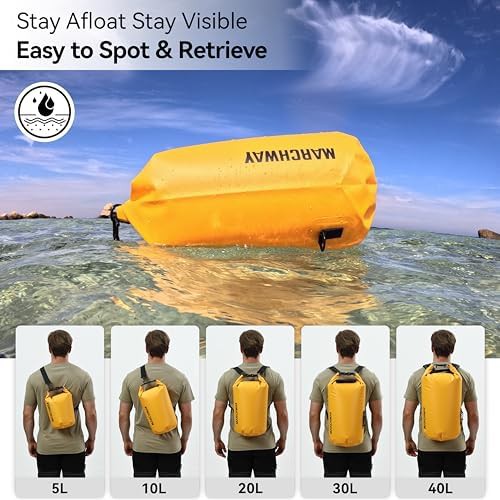 Marchway yellow 10l floating dry bag — photo 5