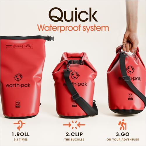 Marine roll top dry sack 10l in orange — photo 5