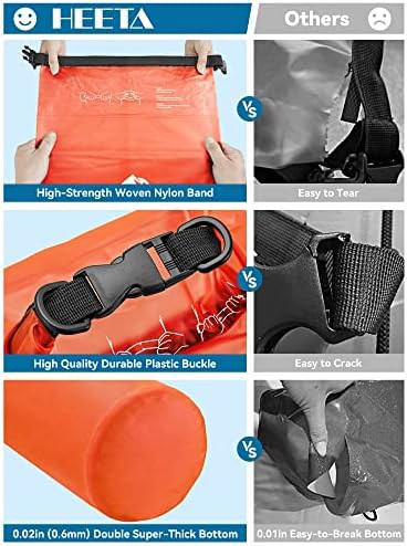 Orange ten liter dry bag with phone case — photo 4