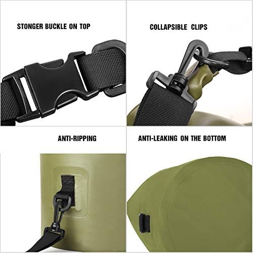 Army green 5 liter floating waterproof sack — photo 4