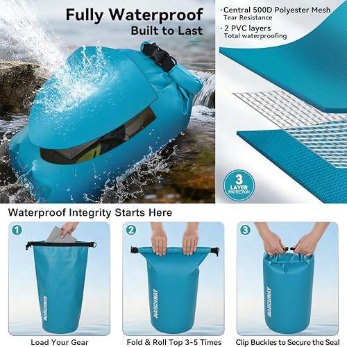 Marchway teal 10l floating dry bag — photo 3