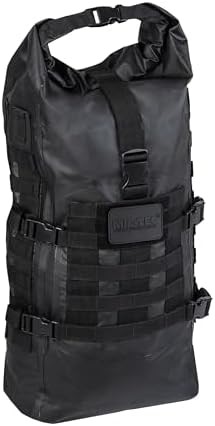 Black tactical 30 liter waterproof backpack