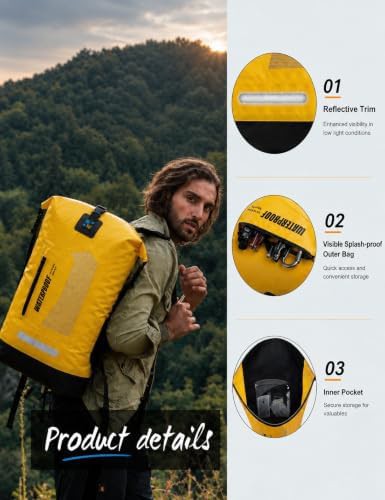 Hiking dry backpack PVC 20 liter — photo 3