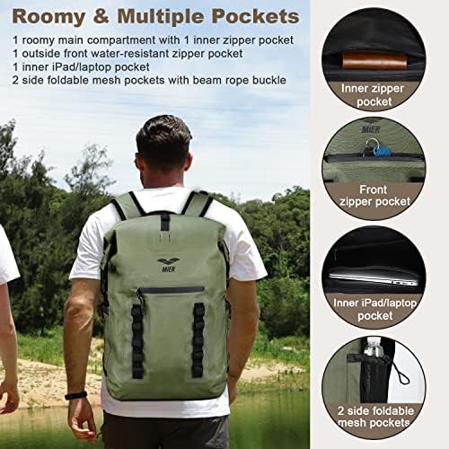 Green TPU floating dry bag backpack — photo 3