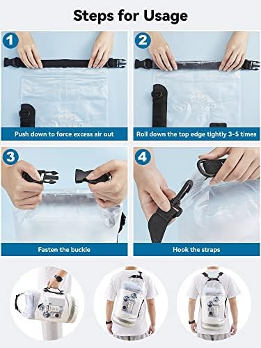 White five liter dry bag with phone case — photo 5