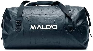 Black 40 liter PVC marine duffel