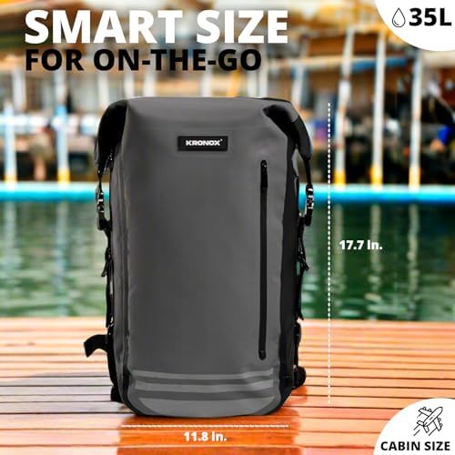 Heavy duty roll top backpack with laptop cover — photo 4