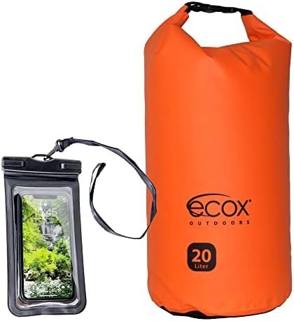 Orange 500D PVC dry bag backpack