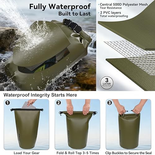 Marchway green 5l floating dry bag — photo 3