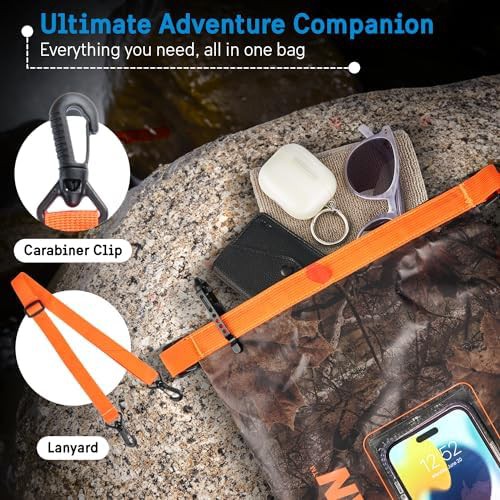 Hunter camo 5L dry bag with phone pouch — photo 4