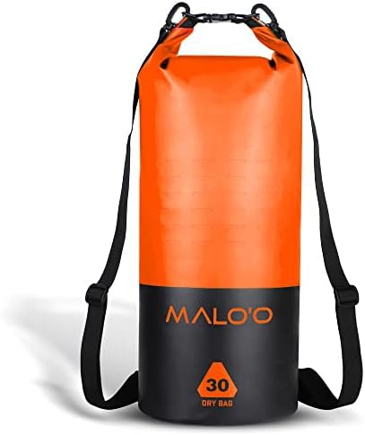 Orange 30 liter kayak dry pack