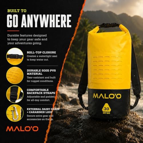 Orange 30 liter kayak dry pack — photo 4