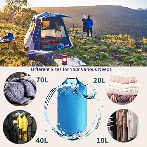 Orange TPU canoe storage dry sack 70L — photo 4