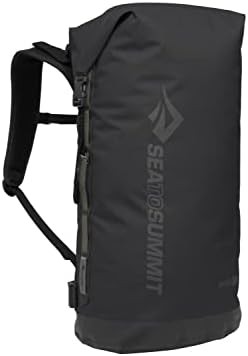 Jet black 50 liter dry backpack