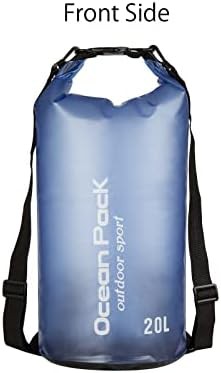 Blue roll top waterproof backpack 20L — photo 3