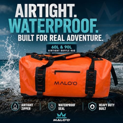 Airtight zippered waterproof duffel backpack — photo 3