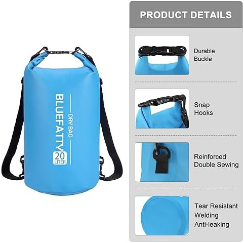Blue floating roll top backpack 20 liter — photo 3