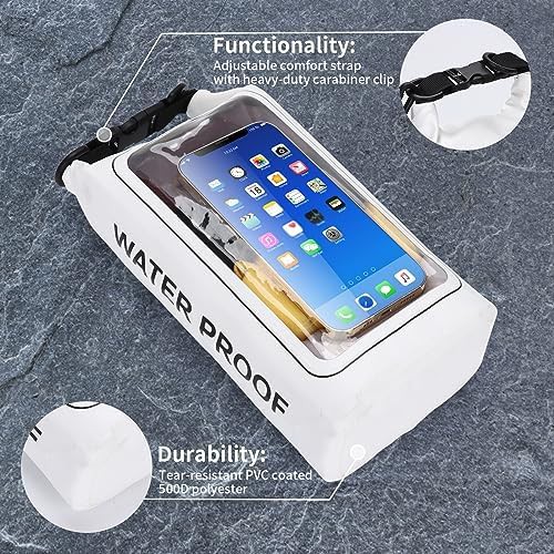 White two liter roll top dry bag — photo 5