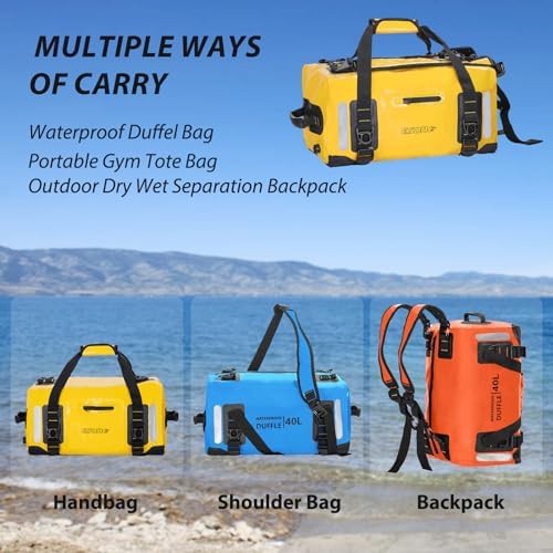 Mens womens 60L waterproof backpack — photo 3