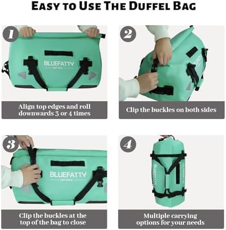 Ocean green motorcycle duffel 50 liter — photo 4