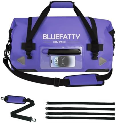 Blue motorcycle dry duffel 70 liter