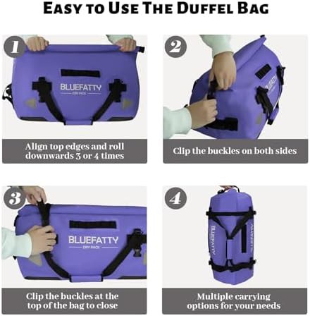 Blue motorcycle dry duffel 70 liter — photo 4
