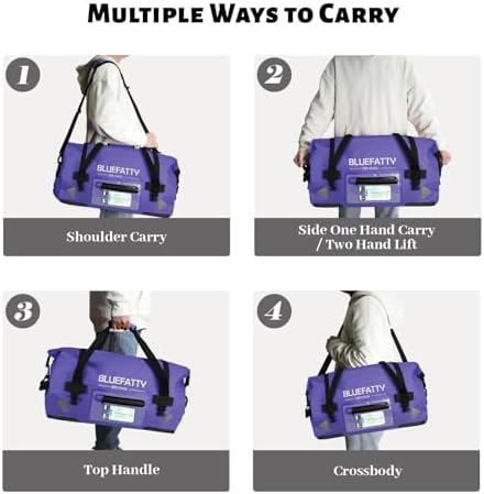 Blue motorcycle dry duffel 70 liter — photo 5
