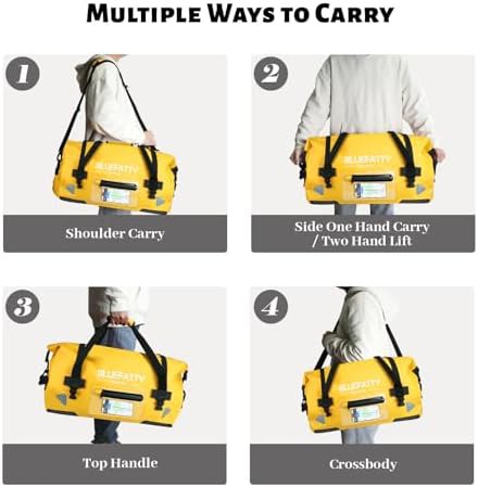 Yellow heavy duty dry duffel 70 liter — photo 5