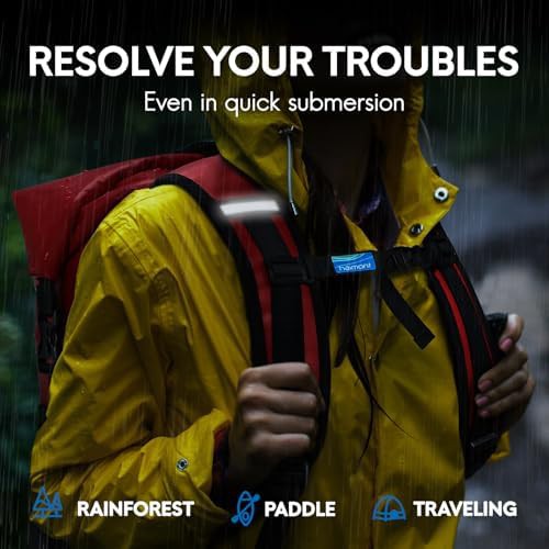 Red 30l floating roll top dry backpack — photo 3