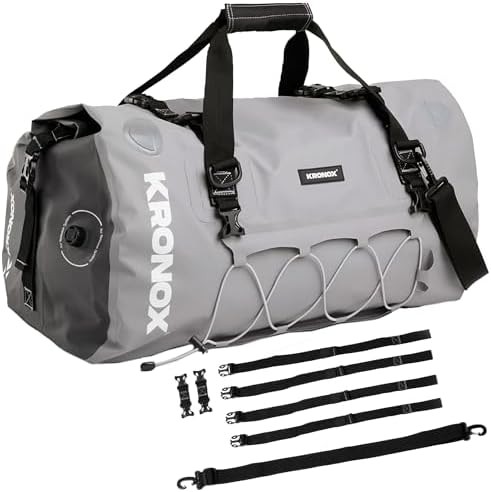 Large reflective motorcycle duffel bag