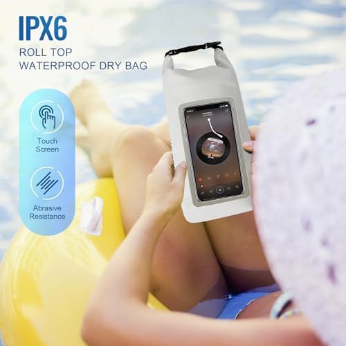 Small white and black waterproof pouch — photo 5