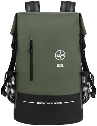Green heavy duty thirty liter backpack