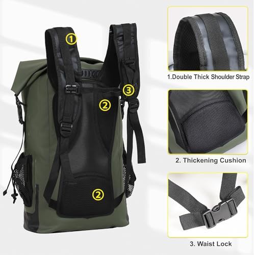 Green heavy duty thirty liter backpack — photo 4