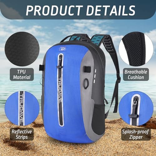 Floating thirty liter TPU dry bag with zipper — photo 4
