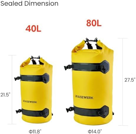 Large 80 liter PVC floating dry backpack — photo 4