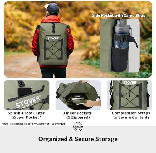 Heavy duty green floating dry backpack — photo 5