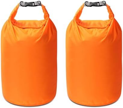 Orange lightweight dry bag two pack
