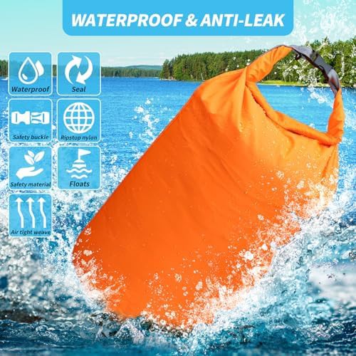 Orange lightweight dry bag two pack — photo 3