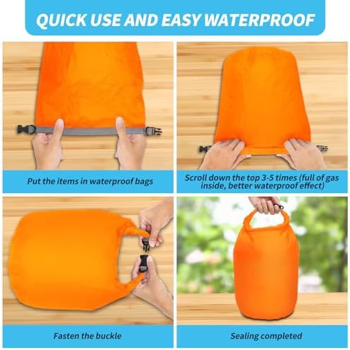 Orange lightweight dry bag two pack — photo 4