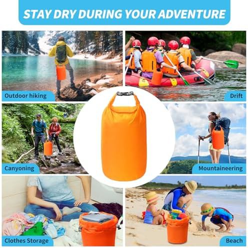 Orange lightweight dry bag two pack — photo 5