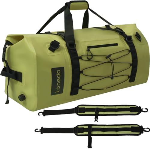 Green PVC waterproof fishing duffel bag