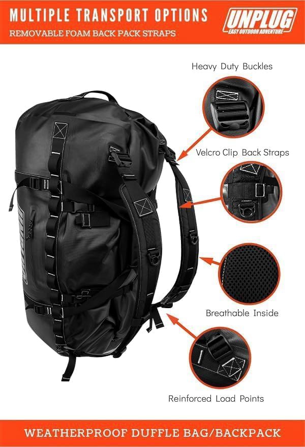 Black heavy duty sixty five liter duffel — photo 4