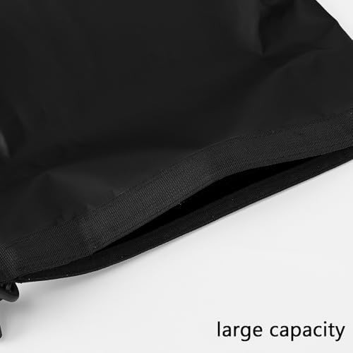 Black lightweight dry bag with front pocket — photo 5
