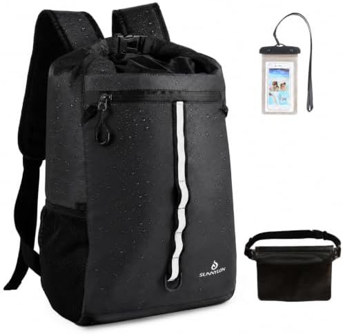 Black 20 liter dry bag backpack