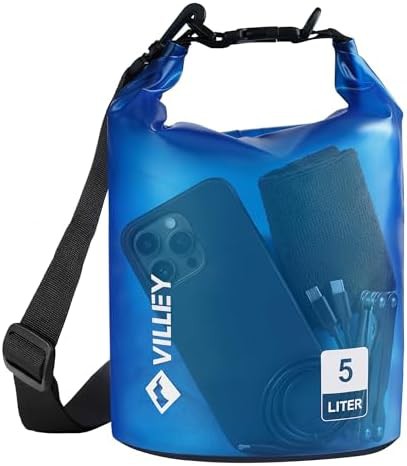 Transparent PVC roll top backpack
