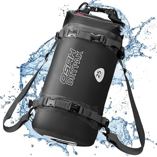 Motorcycle 25 Liter Roll Top Tail Bag