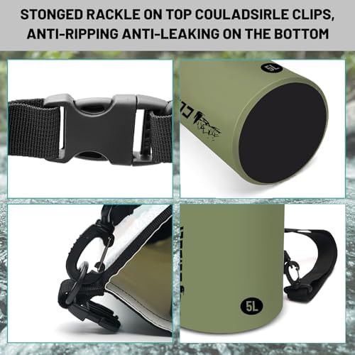 Cliduli green 2l roll top fishing backpack — photo 3
