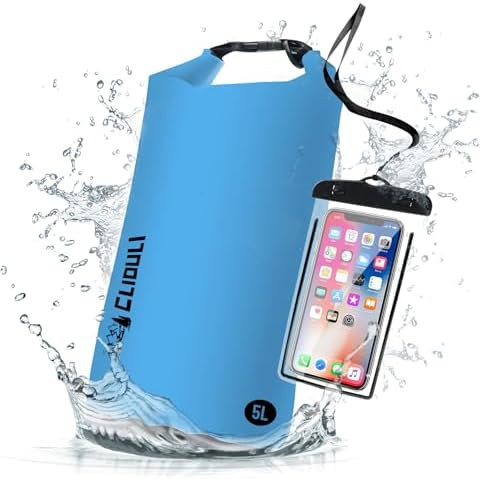 Cliduli blue 2l roll top fishing backpack